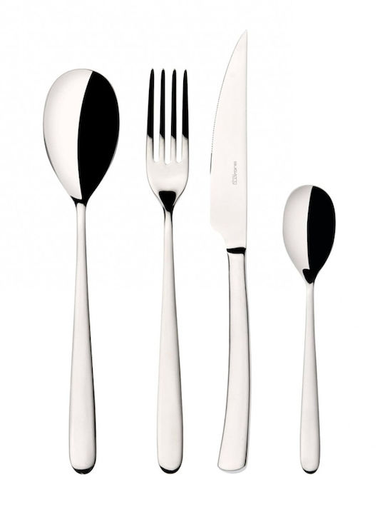 Casa Bugatti Preludio Besteckset Edelstahl Silber 16Stück