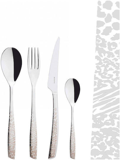 Casa Bugatti Riviera Animalier Set de Tacâmuri Inoxidabil Argintiu 16buc