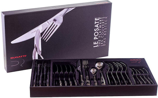 Casa Bugatti Riviera La Ville Champagn Cutlery Set Stainless Gold 24pcs