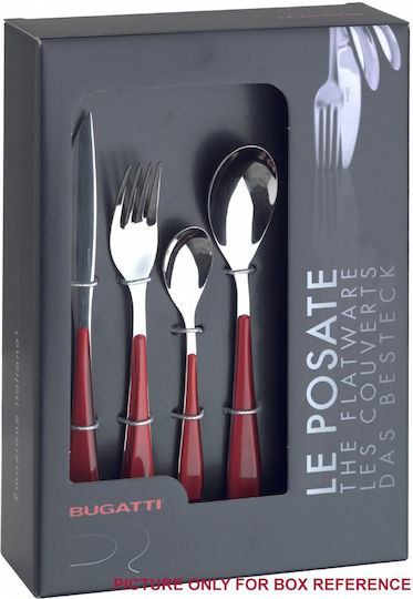 Casa Bugatti Riviera Sanded Set de Tacâmuri Inoxidabil Negre 24buc