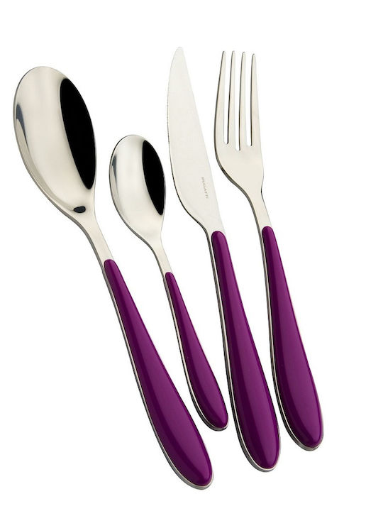 Casa Bugatti Gioia Set de Tacâmuri Inoxidabil Violet 24buc
