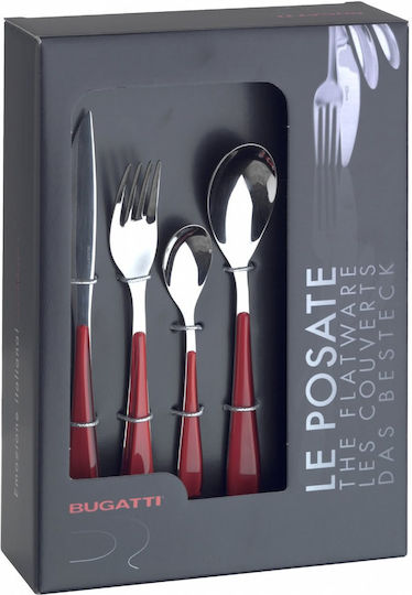 Casa Bugatti Set de Tacâmuri Inoxidabil Galbene 24buc