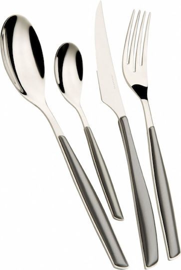 Casa Bugatti Glamour Besteckset Edelstahl Gray 24Stück