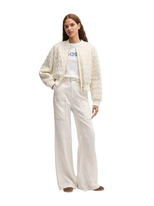 Dama Tesatura Pantaloni Cream