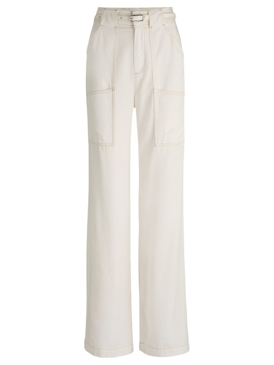 Dama Tesatura Pantaloni Cream