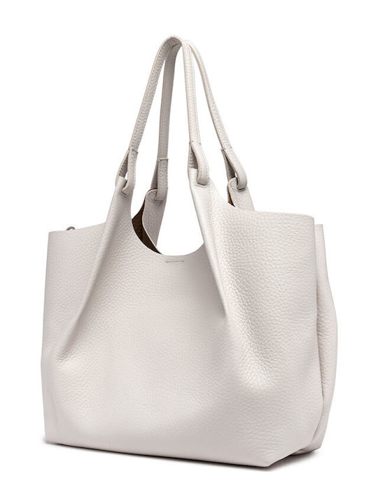 Leather Women's Bag Shoulder White