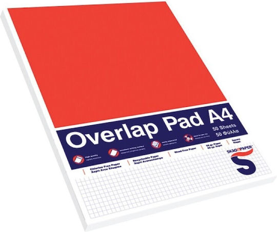 Skag Notepad 50 Sheets A4 Square Red