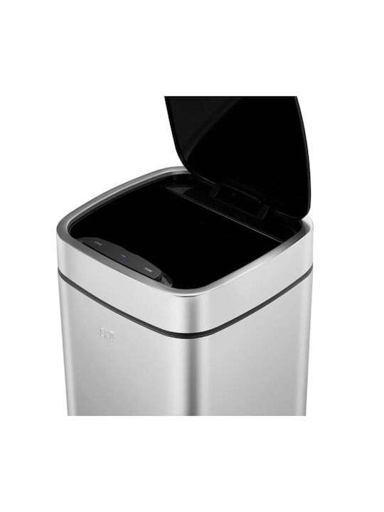 Eko Mirage X Κάδος Απορριμμάτων από Ανοξείδωτο Ατσάλι με Φωτοκύτταρο Γκρι 47lt