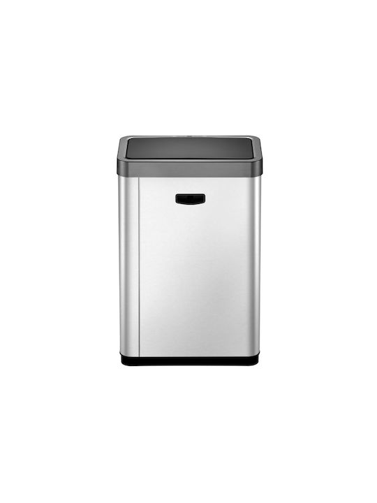 Eko Mirage X Κάδος Απορριμμάτων από Ανοξείδωτο Ατσάλι με Φωτοκύτταρο Γκρι 47lt
