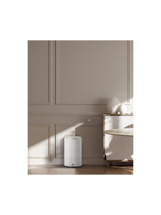 Eko Cosmo Waste Bin Waste made of Stainless Steel with Pedal White 12lt 1pcs