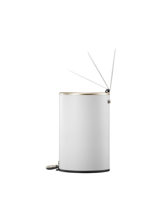Eko Cosmo Waste Bin Waste made of Stainless Steel with Pedal White 12lt 1pcs