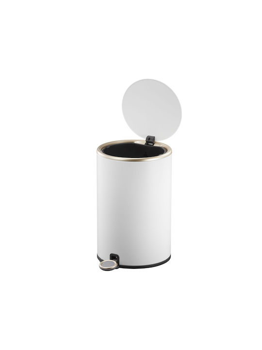 Eko Cosmo Waste Bin Waste made of Stainless Steel with Pedal White 12lt 1pcs