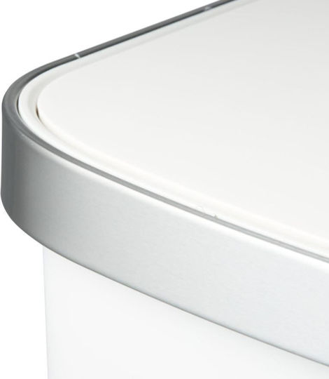 Eko Hana Waste Bin Waste made of Stainless Steel with Pedal White 45lt 1pcs