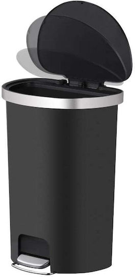 Eko Eko Hana Mülleimer aus Inox mit Pedal Schwarz 55lt