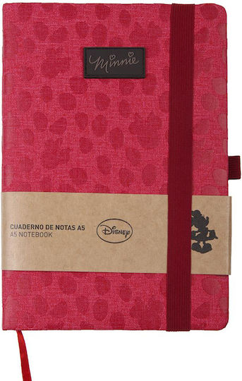 Minnie Mouse Minnie Mouse Тетрадка A5 с Ластик и Калъф за Химикалка Фуксия