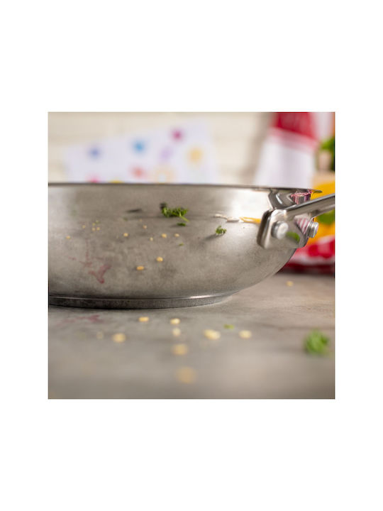Kuhn Rikon Allround Wok din Oțel Inoxidabil cu Strat Antiaderent 24cm