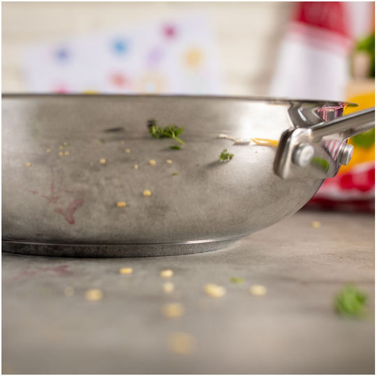Kuhn Rikon Allround Wok din Oțel Inoxidabil cu Strat Antiaderent 24cm