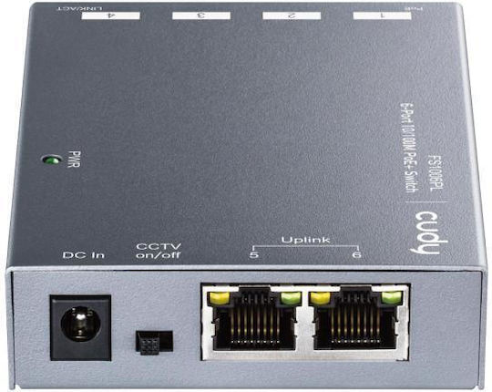 Cudy FS1006P v1 Unverwaltet L2 PoE+ Switch mit 6 Ports Ethernet