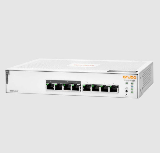HP Aruba Instant On 1830 Managed L2 PoE+ Switch with 8 Gigabit (1Gbps) Ethernet Ports