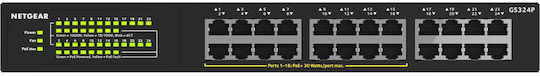 NetGear GS324P Negestionat L2 PoE+ Switch cu 24 Porturi Gigabit (1Gbps) Ethernet