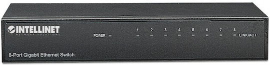 Intellinet 8-Port Gigabit Ethernet Switch Unverwaltet L2 Switch mit 8 Ports Gigabit (1Gbps) Ethernet