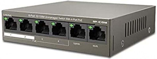 Tenda TEF1106P-4-63W Unmanaged L2 PoE+ Switch με 6 Θύρες Ethernet