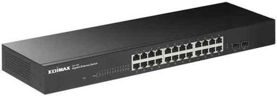 Edimax GS-1026 Unmanaged L2 Switch with 24 Gigabit (1Gbps) Ethernet Ports and 2 SFP Ports