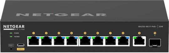 NetGear GSM4210PD Managed L2 PoE Switch με 9 Θύρες Gigabit (1Gbps) Ethernet και 1 SFP Θύρα