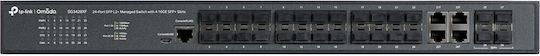 TP-LINK TL-SG3428XF V1 Managed L2 Switch με 4 Θύρες Gigabit (1Gbps) Ethernet και 20 SFP Θύρες