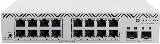 MikroTik Managed L2 Switch with 16 Gigabit (1Gbps) Ethernet Ports and 2 SFP Ports