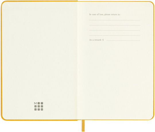 Moleskine Notebook Carnet Cu dungi cu Elastic Galben