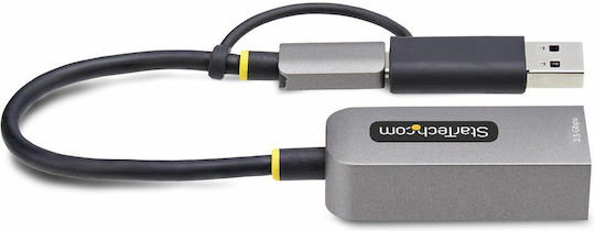 Startech 2.5GbE USB мрежов адаптер USB-C USB-A конвертор 3.2 Gen 1 Thunderbolt 3