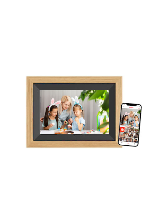 Braun Phototechnik Digiframe Digital Photo Frame 10.1" with WiFi Brown