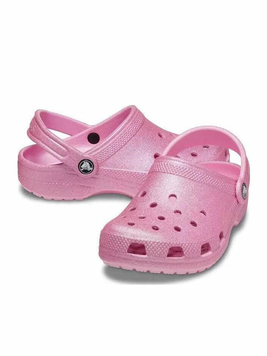 Classic Glitter Clog Παιδικά Ανατομικά Σαμπό Θαλάσσης Ροζ