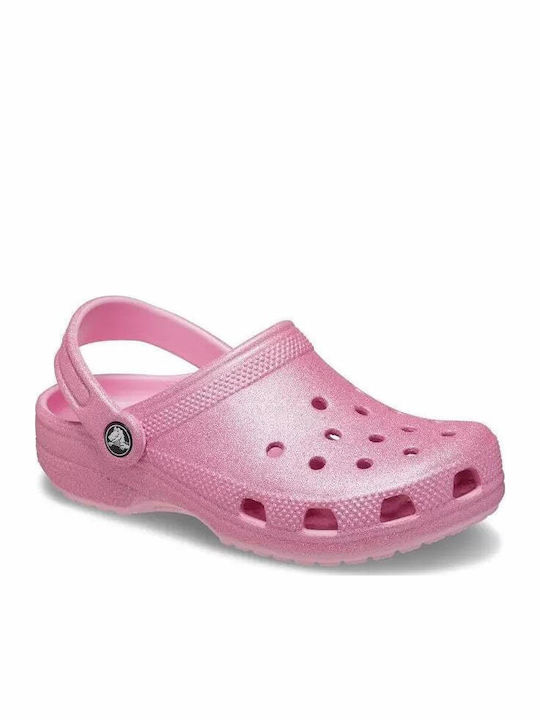 Classic Glitter Clog Παιδικά Ανατομικά Σαμπό Θαλάσσης Ροζ