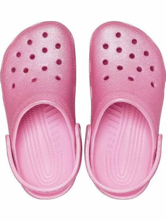 Classic Glitter Clog Παιδικά Ανατομικά Σαμπό Θαλάσσης Ροζ