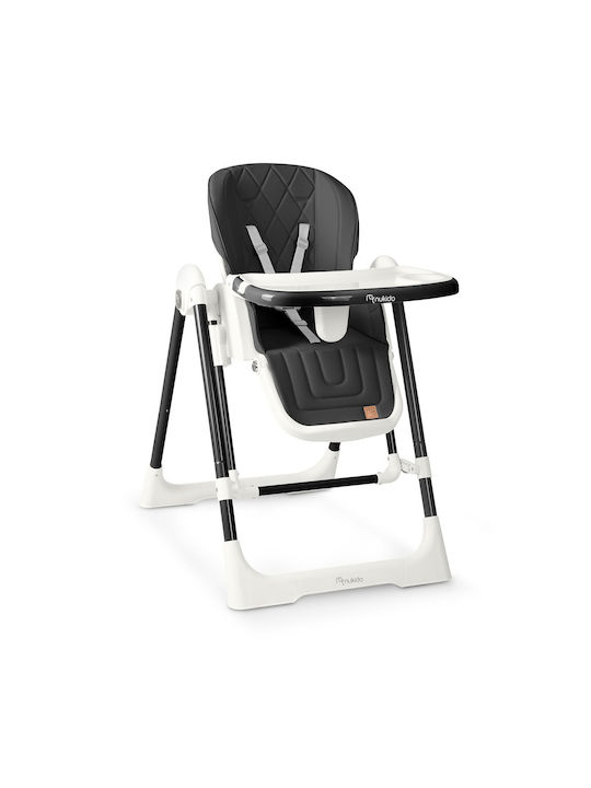 Nukido Elite Foldable Baby Highchair 3 in 1 with Adjustable Height Black
