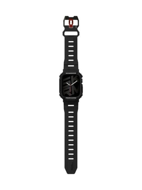 Skinarma Πλαστική Θήκη Μαύρη με Λουράκι για Apple Watch 45mm, Apple Watch 44mm