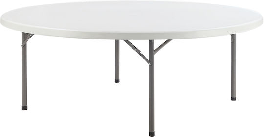 Table Catering Foldable 122x122x74cm White/grey