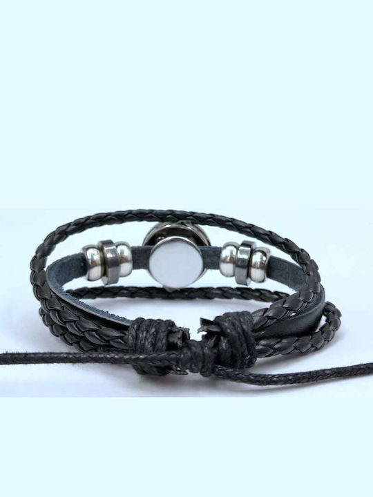 Βραχιόλι Guns N Roses Μαύρο Σχοινί Ρυθμιζόμενο Guns N Roses Bracelet Black Rope Adjustable Molfs