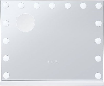 Vevor Като Огледало за Стена с Бял Дърво Рамка & LED Осветление 46x57.9см 1бр