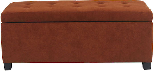 Σκαμπό Σαλονιού με Αποθηκευτικό Χώρο Tip Terracotta 102x42x40εκ.