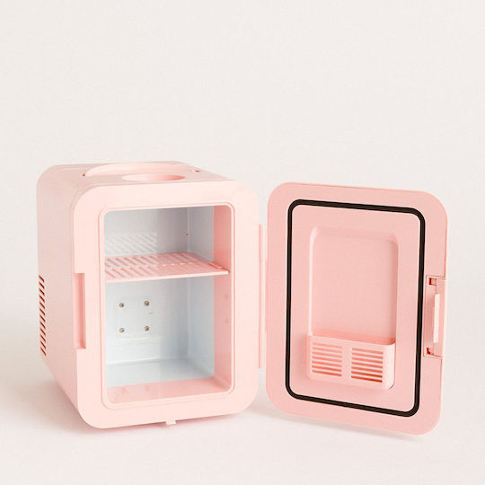 Create Mini Box Ψυγείο Καλλυντικών 4lt με Ράφι & Λειτουργία Θέρμανσης Ροζ