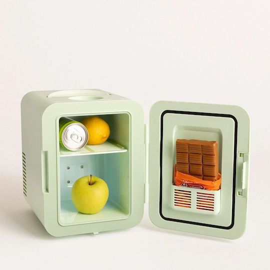 Create Mini Box Frigider Pentru Cosmetice 4lt Cu Raft Și Funcție De Încălzire Verde