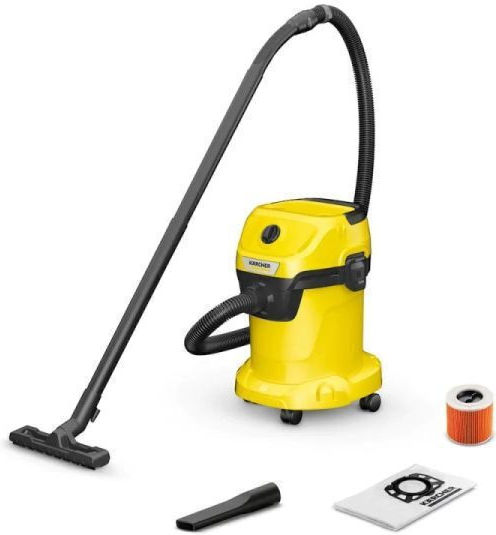 Karcher WD 3 V-15/6/20 Vacuum Wet / Dry 1000W with Stainless Bin 15lt