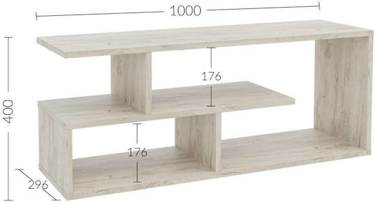 TV-Ständer Eden Weiß M100xP29.6xH40cm