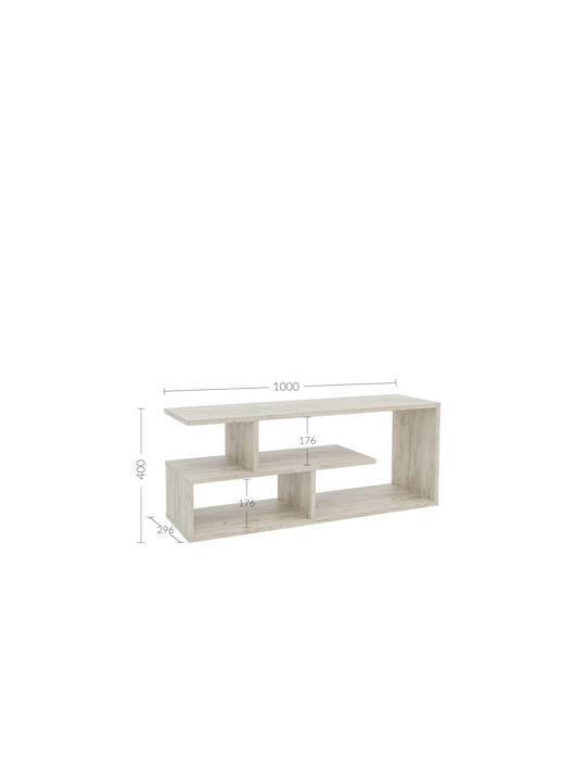 TV Stand Eden White L100xW29.6xH40cm