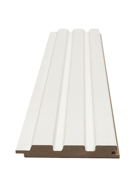 MDF Panel 3D Lamellen 502040 Beat St 16 119 2750mm Weiß Newplan