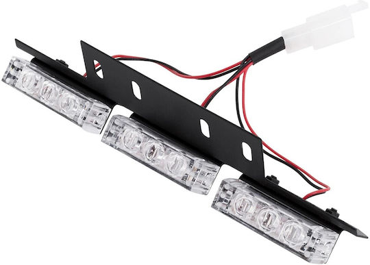 GloboStar Μπάρα Σήμανσης Αυτοκινήτου LED 10 - 30V Αδιάβροχη 18cm με Κόκκινο Φωτισμό