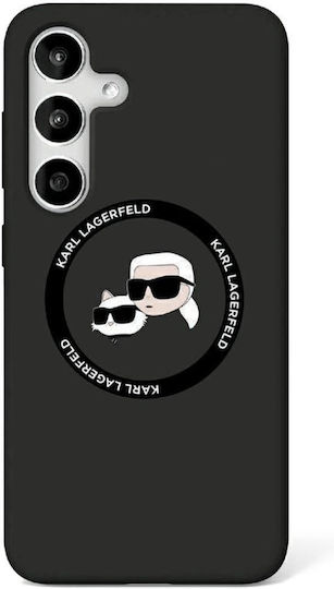 Karl Lagerfeld Heads Umschlag Rückseite Silikon 0.3mm Schwarz (Galaxy S25)